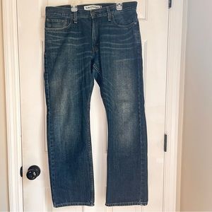 Levis Mens 514 Slim Straight-fit Jeans Darker Blue Wash 34” Width 30” Length